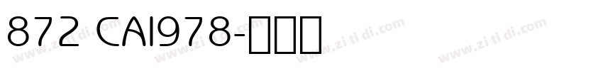 872 CAI978字体转换